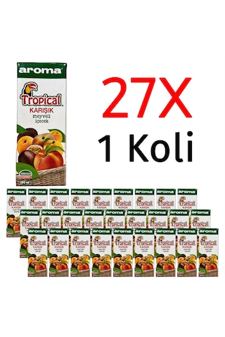 Aroma Tropical Karışık Meyveli İçecek 200 Ml X 27 Adet