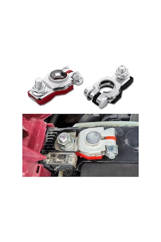 Yuntech01 Nissan Araçları İçin Baktery Terminali Bağlantı Kolu 1998-present - Siyah Ve Kırmızı, 16mm-18mm Açık, 2 Adet, Anti-korozif, Kolay Kurulum