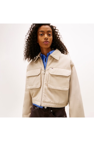 Tommy Hilfiger Cropped Workwear Kadın Bej Ceket Dw0dw22534 Bej