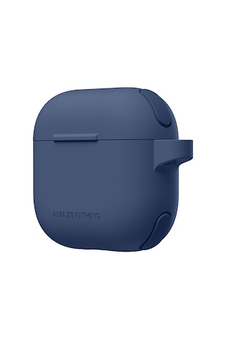Airpods 4 Kılıf Amazingthing Airbag Köşe Tasarımlı Omni Serisi Silikon Kılıf Lacivert