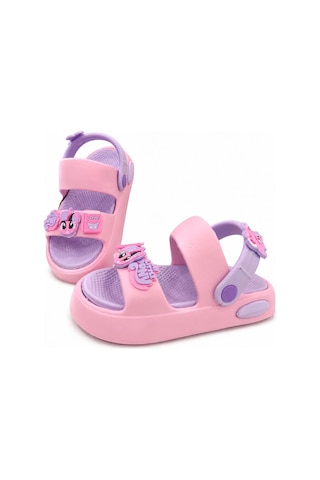 Papucumun Dünyası Çocuk Eva Hafif Günlük Havuz Kumsal Kreş Terlik Sandalet Pembe-li La