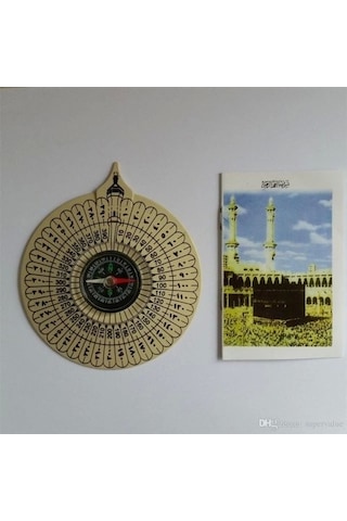 Cüzdan Şeklinde Kıble Tayini İçin Pusula Çok Renkli