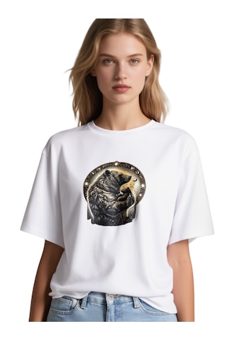 Ogc Ayı Oversize Unisex T-shirt Beyaz