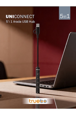 Truebo Uniconnect 5 İn 1 Usb + Type-c Hub