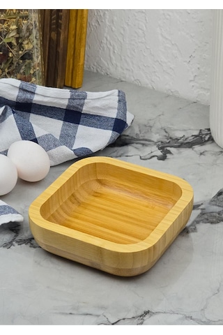Bambu Kase Seti - 4lü Kase Takımı - 260 Ml, 14 Cm - 4 Parça Sarı