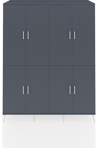 Kronos Gardrop 4 Raflı 8 Kapaklı 4 Askılı 176x59x221 Antrasit-antrasit Antrasit