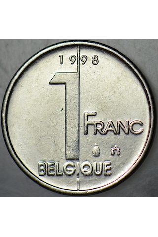 Belçika 1 Frank 1998 Belgıque. Çilaltı.