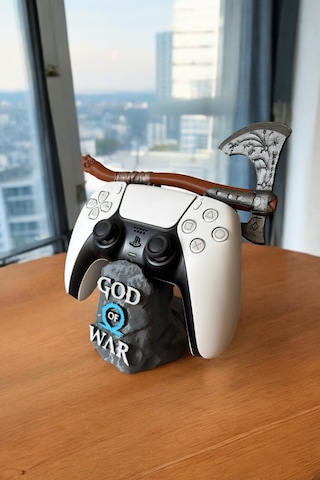 God Of War Ps4 / Ps5 Kol Tutucu Stand Joystick Standı Ragnarok Mavi