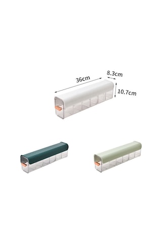 Sones Çekmeceli Kablo Düzenleyici Yatak Odası Gardırop İç Çamaşırı Rafı Yeşil