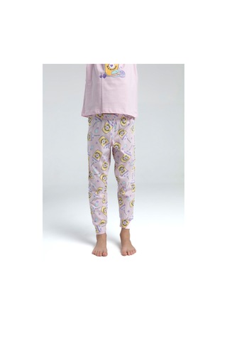 Toontoy Kız Çocuk I Like You Komple Baskılı Pijama Takım Pembe