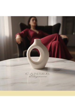 Luxury Sculptural Eclipse - 16 Cm - Kokulu - 10 Farklı Taş Tozu İle Özel Harman - Yoğun İçerik - Avangard Dekoratif Vazo Çok Renkli