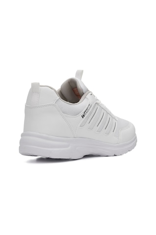 Günlük Erkek Büyük Beden 45-47 Sneaker Spor Ayakkabı Bağcıklı Fileli Rahat Nefes Alabilen 2080 Beyaz