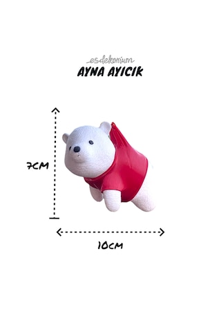 Sevimli Ayıcık Dikiz Aynası Süsü - Araç Aksesuar - Oto Aksesuar Kırmızı