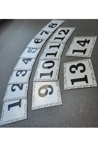 Kapı Numarası 5.5x6.5 Cm Kendinden Yapışkanlı No:1 den 14’E