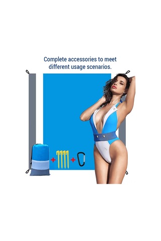 Fosenze Tpu Kaplama Su Geçirmez Çadır Matı - 140x200cm Yıldız Desenli, Katlanabilir, 4 Çivi İle Rüzgar Dayanıklı, Temizlenmesi Kolay Piknik/plaj Matı Çok Renkli