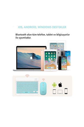 Urzuva Mk-23 Kablosuz Klavye Mouse Bluetoothlu Slim