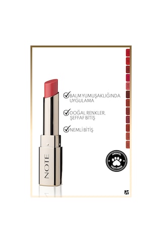 Note Cosmetique Iconic Sheer Lipstick Nemlendirici Parlak Ruj 208 Dreamer - Pembe