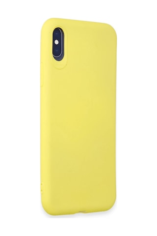 Cosmotex Newface Apple, Uyumlu iPhone X Kılıf First Silikon - Sarı