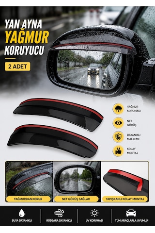 Volvo Xc40 Core Oto Araç Dış Yan Ayna Yağmur Koruyucu 2 Adet Yapışkanlı