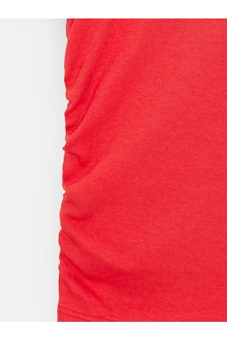 Dilvin 32614 Polo Yaka Top-kırmızı