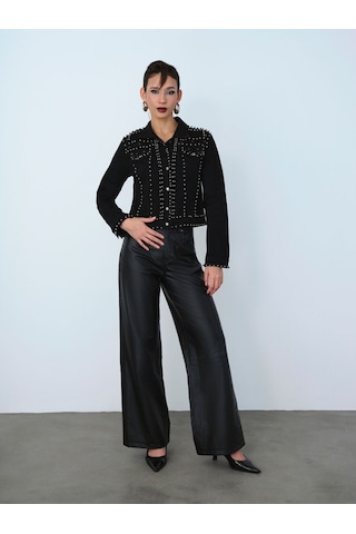 LOFT Baggy Fit Kadın Pantolon Lf2036768 Q1.v1 Siyah