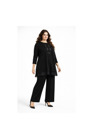 Baglan Kadın Bluz Pantolon Takım Bgl-st05426 Siyah