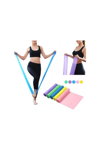 Siyah Pilates Lastiği Çok Renkli