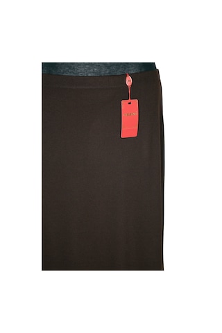 Hesna Kadın Buğra İki Parça Astarlı Çan Kesim Kahverengi Kalem Etek Kahve