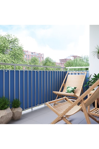 10 Metre X 85 Cm Mavi Renk Polyester Balkon Demiri Brandası Su Geçirmez 1.sınıf 650g Çok Renkli