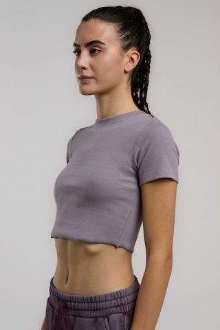 Everlast Ever Relaxed Rib Mürdüm Kadın Crop Tişört Mürdüm