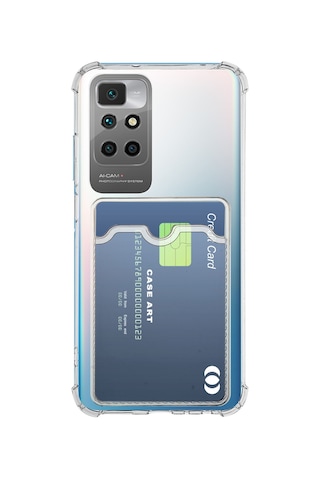 Xiaomi Redmi 10 Uyumlukapak Kamera Korumalı Kartlıklı Darbe Emici Özellikli Şeffaf Silikon Kılıf Xiaomi Redmi 10 Uyumlukapak Kamera Korumalı Kartlıklı Darbe Emici Özellikli Şeffaf Silikon Kılıf