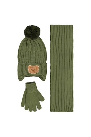 Civil Baby 6-18 Ay Atkı Bere Eldiven Set - Yeşil 24243102525W1