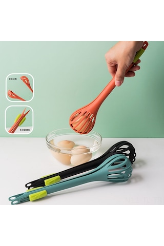 Hombey Oranj Çift Fonksiyonlu Nilon Mutfak Aleti: Yumurta Çırpıcı Ve Yemek Kelebeği - Ev Fırıncılık Ve Gıda Karıştırma Gereci Diğer