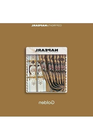 Novahub Moda High-end Saray Tarzı 1 Adet Altın Renk Tulle Perde Pencere Ekranı Oturma Yatak Odası Dekor 100x200cm Altın