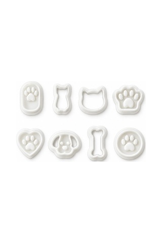 8'li Kedi Köpek Ve Pati Polimer Kil Kalıp Seti Dog & Cat Clay Cutters