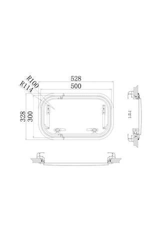 Babarvy Amortisörlü Cam - 90 Açılır 50x30