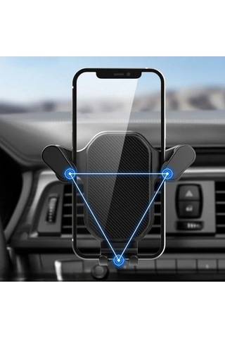 Createtech 360 Döndürme Klips Kancası İle Evrensel Araç Telefon Tutucu B - -