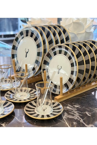 30 Parça Royal Stagoria Servis Pasta Çay Takımı Gold-5193 Çok Renkli