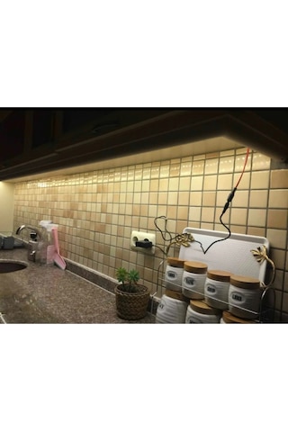 Mutfak Tezgah Üstü Için 1 M Günışığı Şerit Led 12v Adaptör Tak Çalıştır Aç Kapa Anahtar 3 Çip Günışığı
