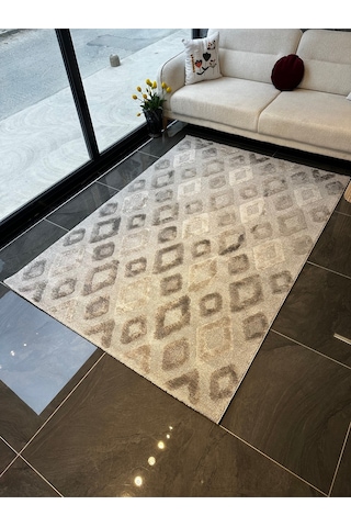West Halı Salon, Oturma, Yatak Odası Halısı Desen Kodu 68359-095 Krem-gri-vizon