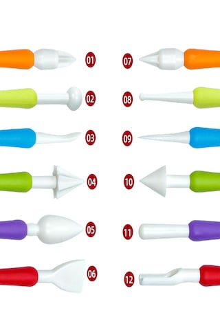 Valletta Harpia 7 Parça Pasta Şekillendirme Seti Karışık Renkli