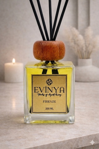 Firenze Bambu Çubuklu Oda Kokusu 200 Ml Zarif & Premium Reed Diffuser Portakal Çiçeği