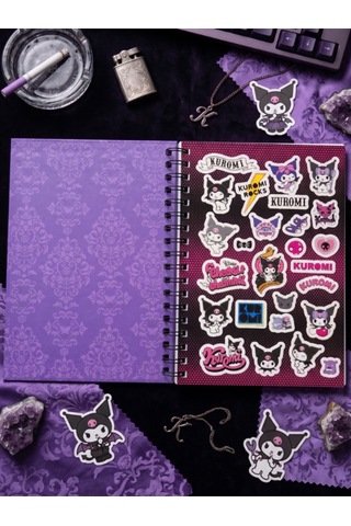 Kuromi & Hello Kitty Stickerlı Planner Kitap Çok Renkli