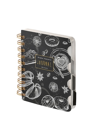 Spiralli Defter A5 4 Ayraçlı, 30 Yap. Çizgili, 30 Yap. Çizgili, 30 Yap. Noktalı, 30 Yap. Düz Siyah
