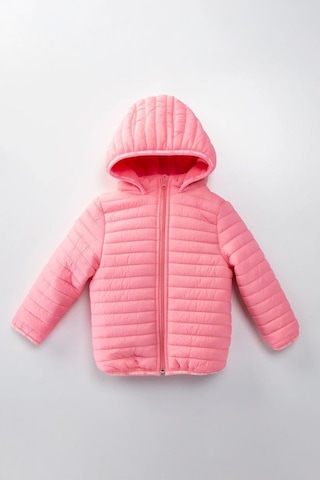 Miniğimin Cicileri 1-10 Yaş Kapitone Welsoft Astar Çocuk Kaban Mont - Pembe Pembe-53567