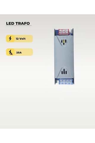 12v 25a 300w Ultra Slim Led Trafo İnce Kasa Yüksek Performans Güç Kaynağı