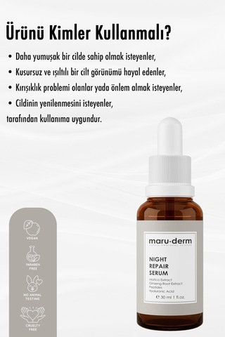 Maruderm Night Repair Gece Onarıcı Cilt Bakım Serumu 30 ML