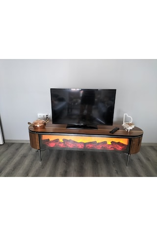 Desing Tv Sehpası 170cm Ceviz+gümüş