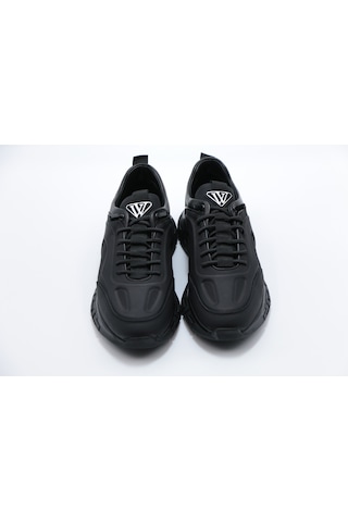 Voyager 6706 Siyah Hakiki Deri Erkek Günlük Ayakkabı Siyah