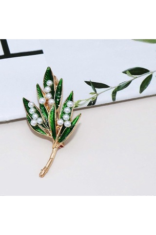 Kadın Kristal İnci Çiçek Broşları Zarif Emaye Yapay Elmas Çiçek Açıklama Broş Pins Moda Takı Aksesuarları Çok Renkli